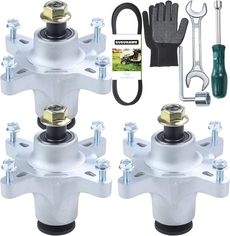 GUSUHAWK 3 Pack 139-3214 Spindle Assembly with 119-8820 Belt Replaces Toro 139-3214, 121-0751, 117-7439, 117-7267 for Toro TimeCutter SS5000, SS5060, SW5000, MX5000, MX5025, MX5050, MX5060 Mowers - Image 1